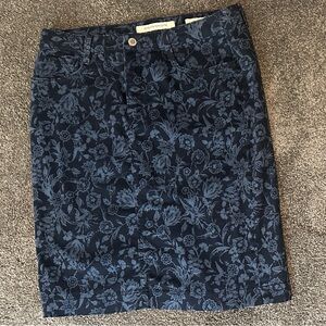 Jones New York Blue Floral Pencil Skirt